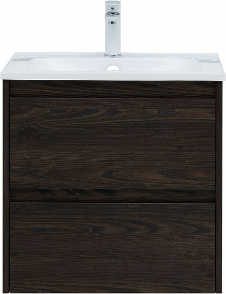 Тумба под раковину Aquanet Nova Lite 60 дуб черный (2 ящика) 00287894