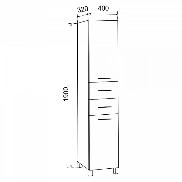Пенал Emmy Рокард 40 (Правый)