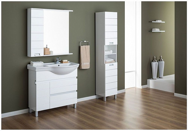 Шкаф-пенал для ванной Aquanet Доминика 35 белый 00170802