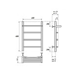 Полотенцесушитель водяной Point Афина PN04146P П3 400x600 с полкой, хром