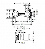 Скрытая часть Hansgrohe Metropol 13622180