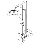 936740300 Scandinavian Pure душевая система с ванно душевым смесителем, чёрный
