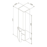 M30CHR0406WG Sensation, Шкаф-колонна, подвесной, правый, 40 см, двери, белый, глянцевая, шт