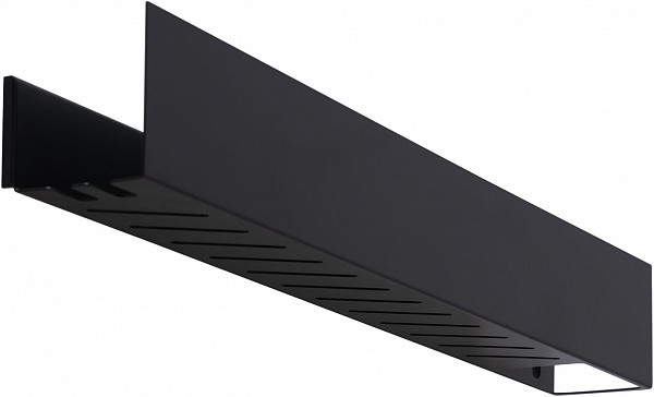 Полка Aquanet Магнум 90x12 черная матовая, с крючками 00302222