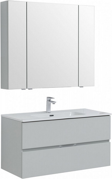 Мебель для ванной Aquanet Алвита New 100 2 ящика, серый 00274528