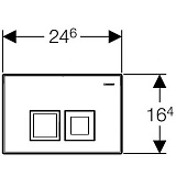 Клавиша смыва Geberit Delta 50 115.135.46.1 хром матовый
