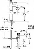 Смеситель для раковины Grohe BauClassic 32868000