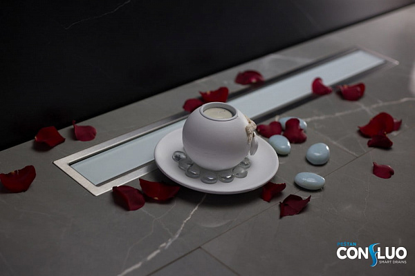 Душевой лоток Pestan Confluo Premium Line 550 White Glass