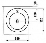 Раковина Laufen Alessi One 8.1897.1.400.104.1 52 см