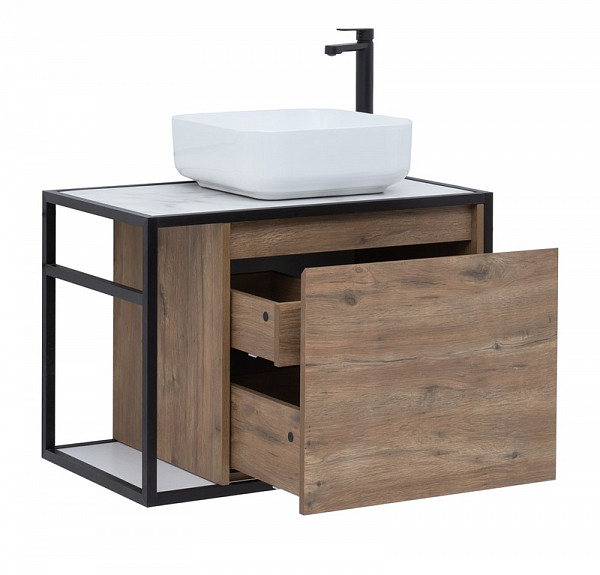 Тумба под раковину Aquanet Nova Lite Loft 75 R дуб рустикальный 00261657