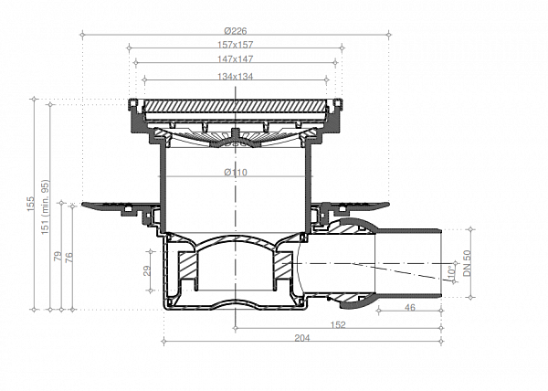 Confluo Standard 15х15 White Glass 1 Pestan