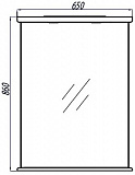 Зеркало Акватон Минима 65x86 1A000502MN010 с подсветкой