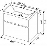 Раковина для тумбы Aquanet Орлеан 70 НФ-00012501