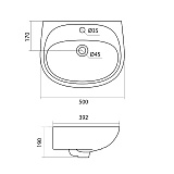 Полукруглая раковина Santek Анимо 50 1WH110496