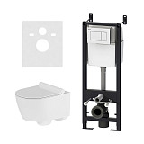 DX77.IS10101.1700 Инсталляция с клав белый с подвесным унитазом Jupiter безободк с сид м/лифт