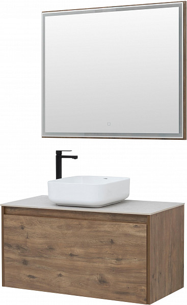 Зеркало Aquanet Nova Lite 100 дуб рустикальный LED 00249519