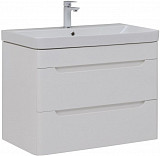 Тумба под раковину Aquanet София 80 белый глянец (2 ящика) 00274002