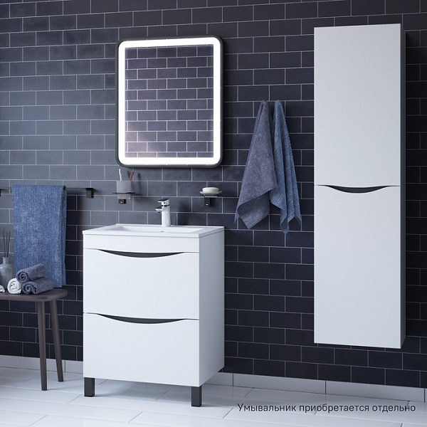 Тумба напольная, белая, 60 см, Cloud, IDDIS, CLO60WFi95. Подходит ум. 0136000i28