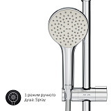 F0790410 Gem душ.система, набор: смеситель д/душа с термостатом, верхн. душ d 220 мм, ручн.душ 1 ф-ц