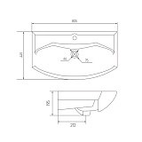 Раковина под тумбу Акватон - СМАЙЛ 80 1WH207783