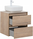 Тумба под раковину Aquanet Nova Lite 60 дуб крафт (2 ящика) 00287901