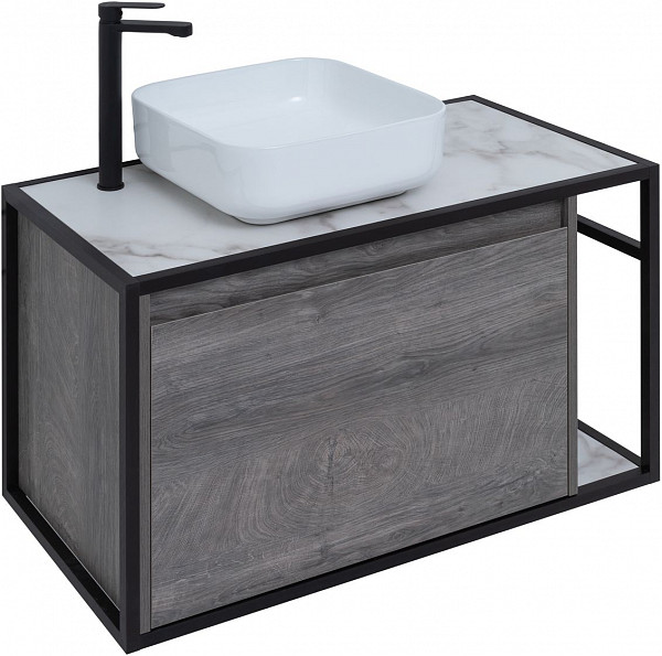 Тумба под раковину Aquanet Nova Lite Loft 90 L дуб рошелье 00261656