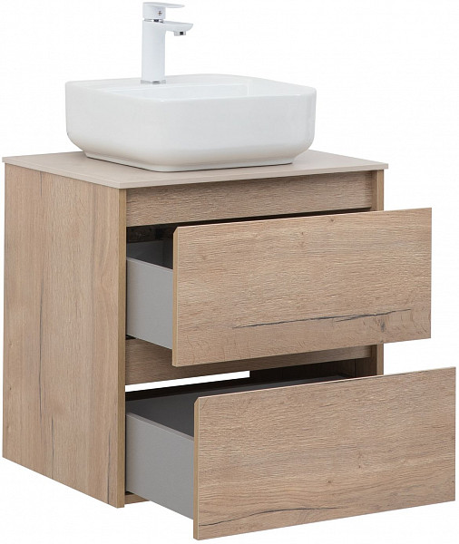 Тумба под раковину Aquanet Nova Lite 60 дуб крафт (2 ящика) 00287901