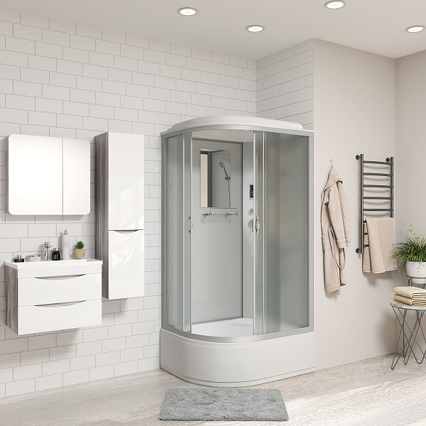 Душ.каб. NG-2310-14RP (1200х800х2150) высокий поддон(40см) стекло МАТОВОЕ 4 места