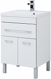 Тумба под раковину Aquanet Верона 58 белый (напольная 1 ящик 2 дверцы) 00182507