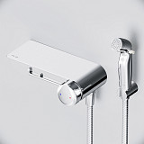 F0H85A800 X-Joy TouchReel, гигиенический набор со смесителем для душа с полкой, держателем туалетной