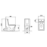Унитаз Cristal GR-4491 Cristal (680*370*835) напольный с толстой крышкой, 1 место