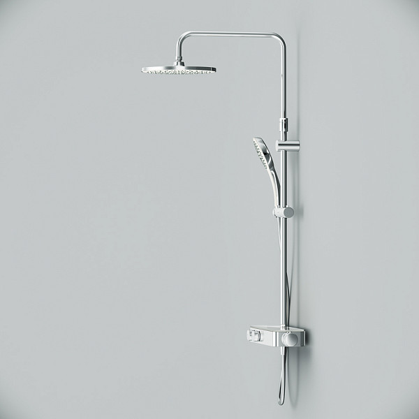 F0750A400 Inspire V2.0, душевая система, набор: см-ль д/душа с термостатом, верхний душ d 250 мм, ру