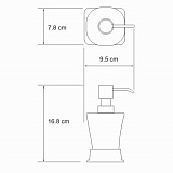 Дозатор для жидкого мыла Wasserkraft Amper K-5499BLACK