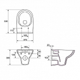 Комплект Cersanit S-SET-CityC/LPRO/S-DL/WG-w подвесной унитаз+инсталляция+кнопка