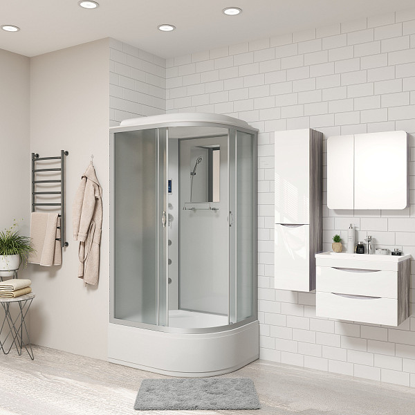 Душ.каб. NG-2310-14LF (1200х800х2150) высокий поддон(40см) стекло МАТОВОЕ 4 места