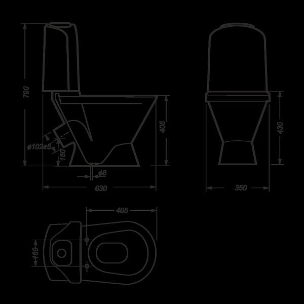 Унитаз-компакт Sanita Luxe Classic Luxe SL ТМ CSCSLCC01060611