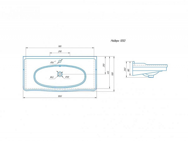Раковина Модерн 105 SD-00000394
