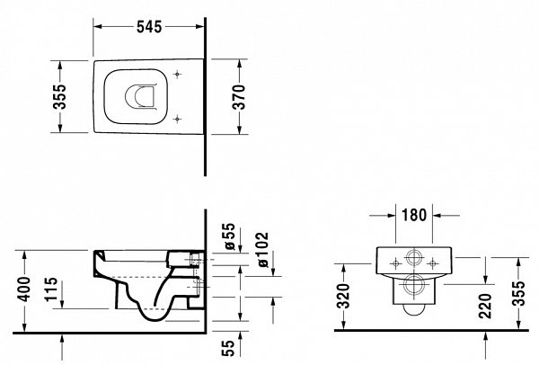 Унитаз Duravit Vero 2217090064 подвесной