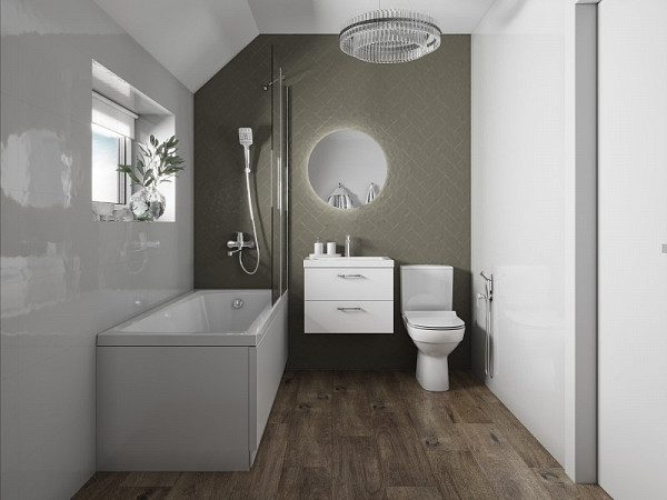 Душевой гарнитур FERRO (держатель лейки) 3 режима шланг 150 металл квадрат