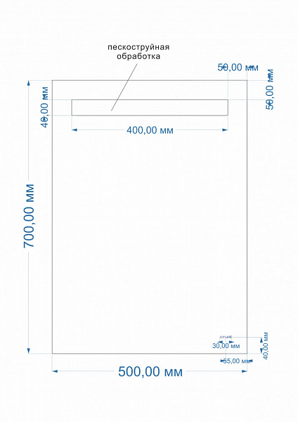 Зеркало Cersanit  LED 50 см  KN-LU-LED010*50-b-Os