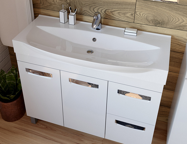 Тумба под раковину VIGO Plaza 100 см tn.PLA.MIR.100.2D.2Y