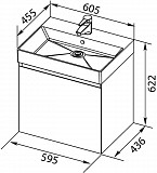 Тумба под раковину Aquanet Нью-Йорк 60 орех 00203945