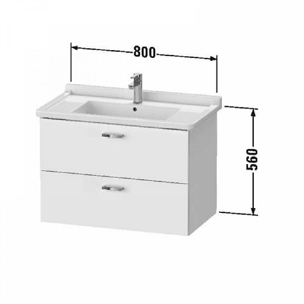 Тумба для раковины Duravit XBase 80 см XB618605252