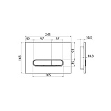 Клавиша смыва, универсальная, хром, Unifix, 031, IDDIS, UNI31CHi77