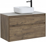 Тумба под раковину Aquanet Nova Lite 100 дуб рустикальный (2 ящика) 00249521