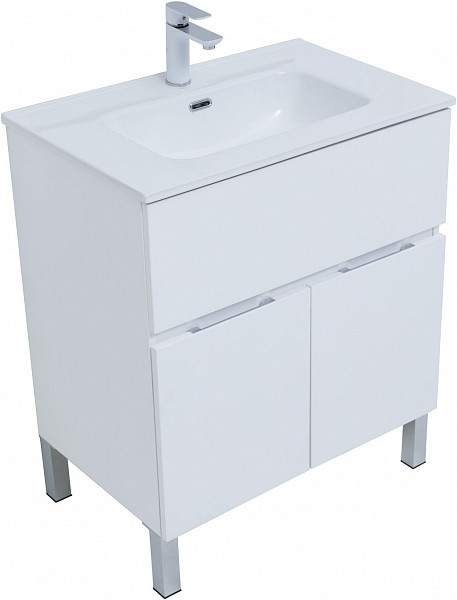 Тумба под раковину Aquanet Алвита New 70 1 ящик, 2 дверцы, белый матовый 00303901