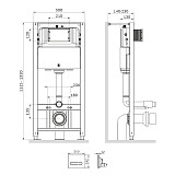 I012704.50A38 Pro инсталл для подв унитаза с сенсорн бесконтактной клав Touchless Pro стекло, черный