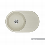 Мойка для кухни Aquaton Амира круглая с крылом жемчуг 1A712932AI240