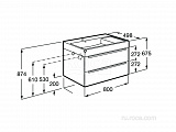 Тумба под раковину Roca Inspira 80 с раковиной 851076806