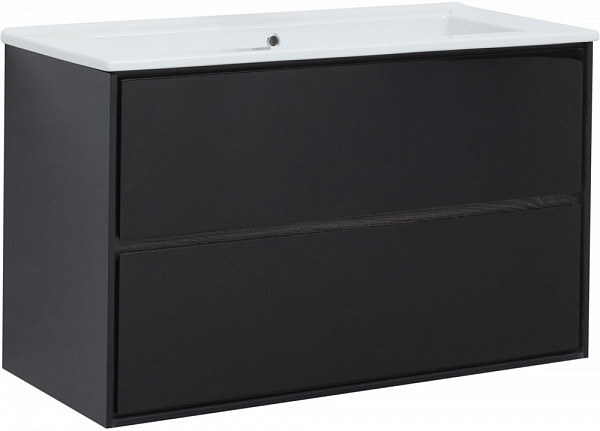Тумба под раковину Aquanet Милан 105 черный глянец 00316690